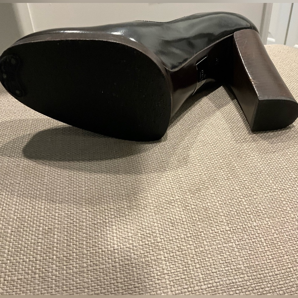 GUCCI pumps wooden heel size 6 1/2 Color Dark Grey - Picture 4 of 9